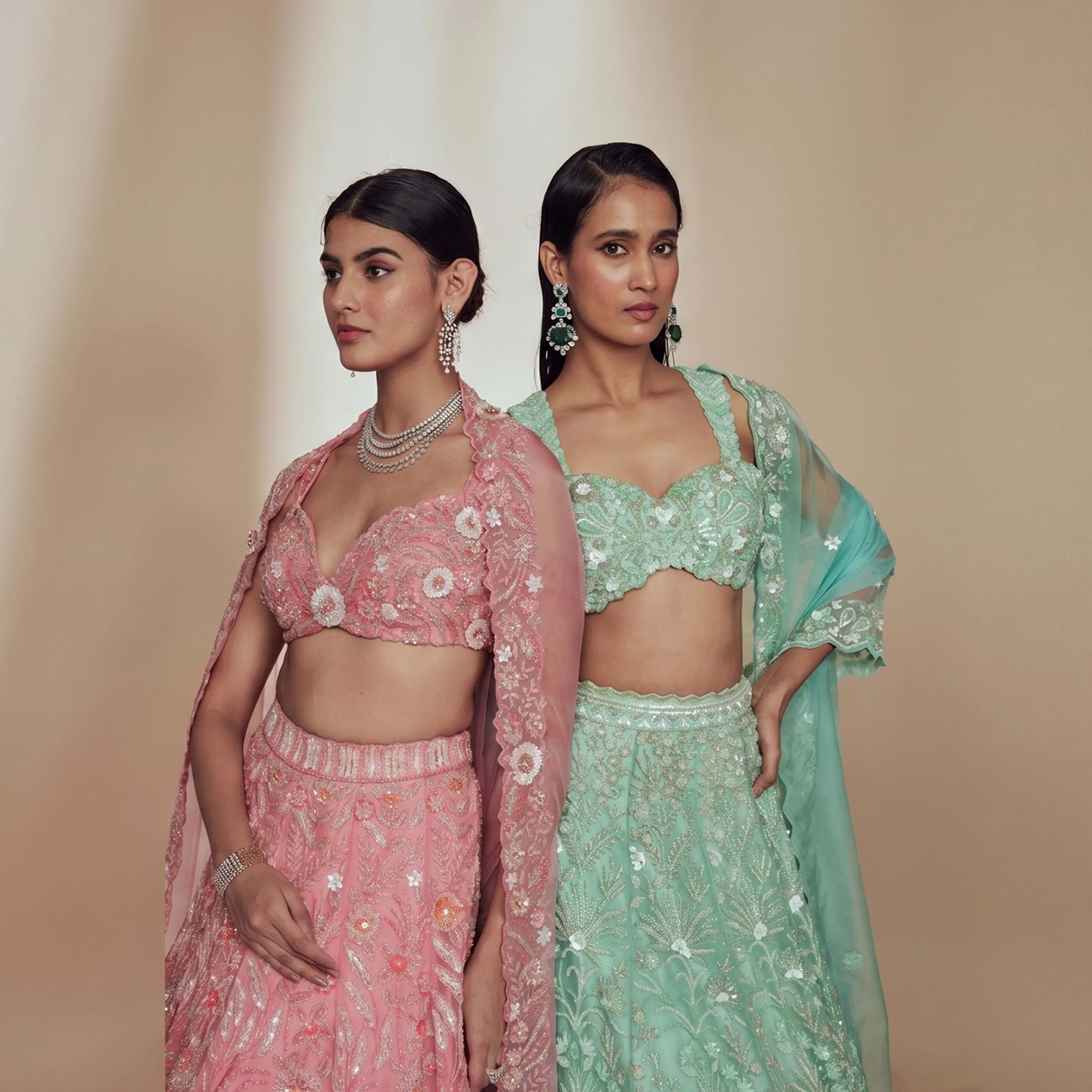Celestial Reverie lookbook era — Soft, luminous pastels for the modern bride.