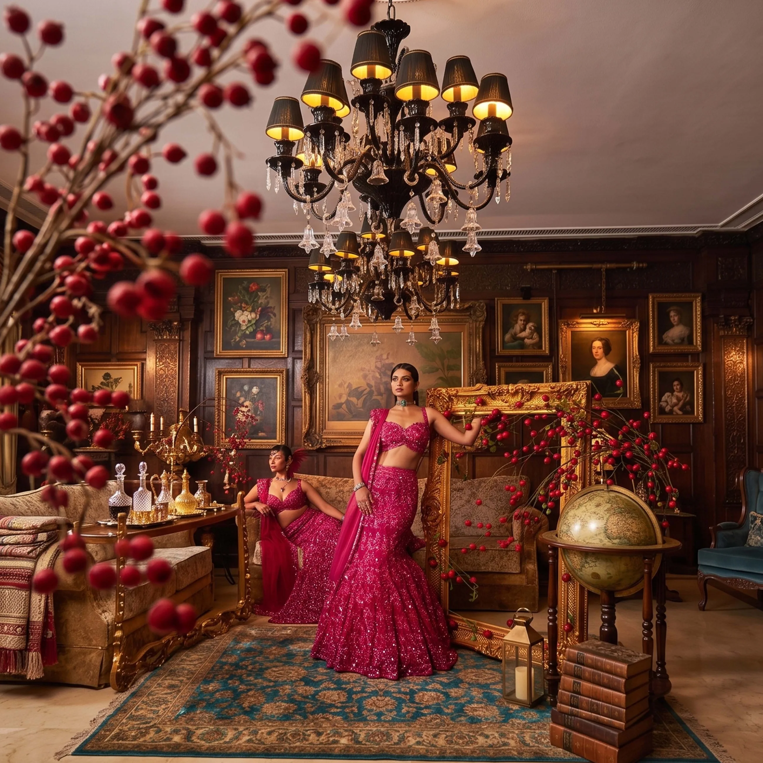 Scarlet Rose lookbook era — Romantic, poetic, rose-tinted couture.